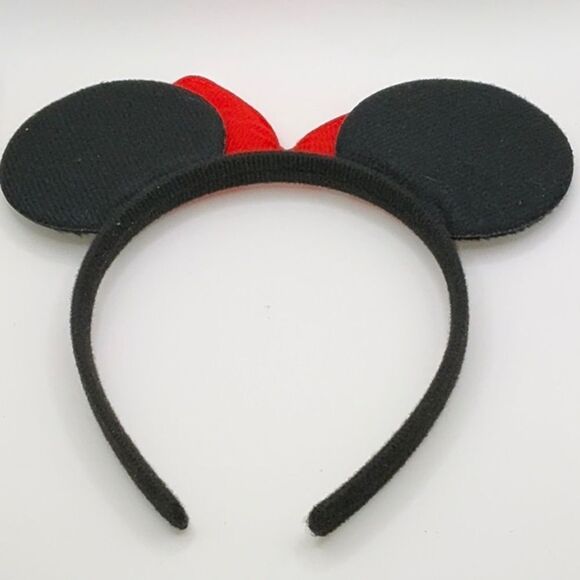 Red Polka Dot Mouse Ears Headband - Picture 2 of 2